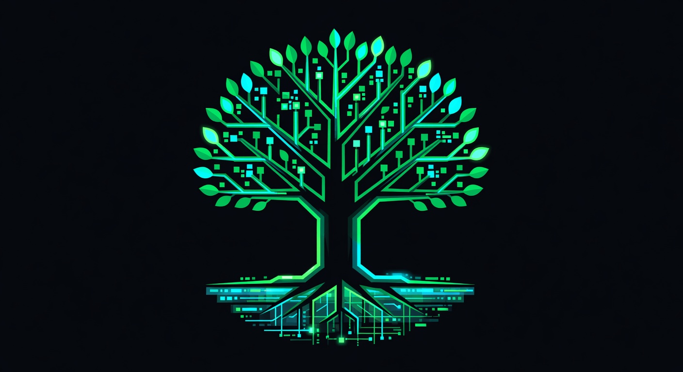 Glowing neural network visualization with interconnected nodes in deep space