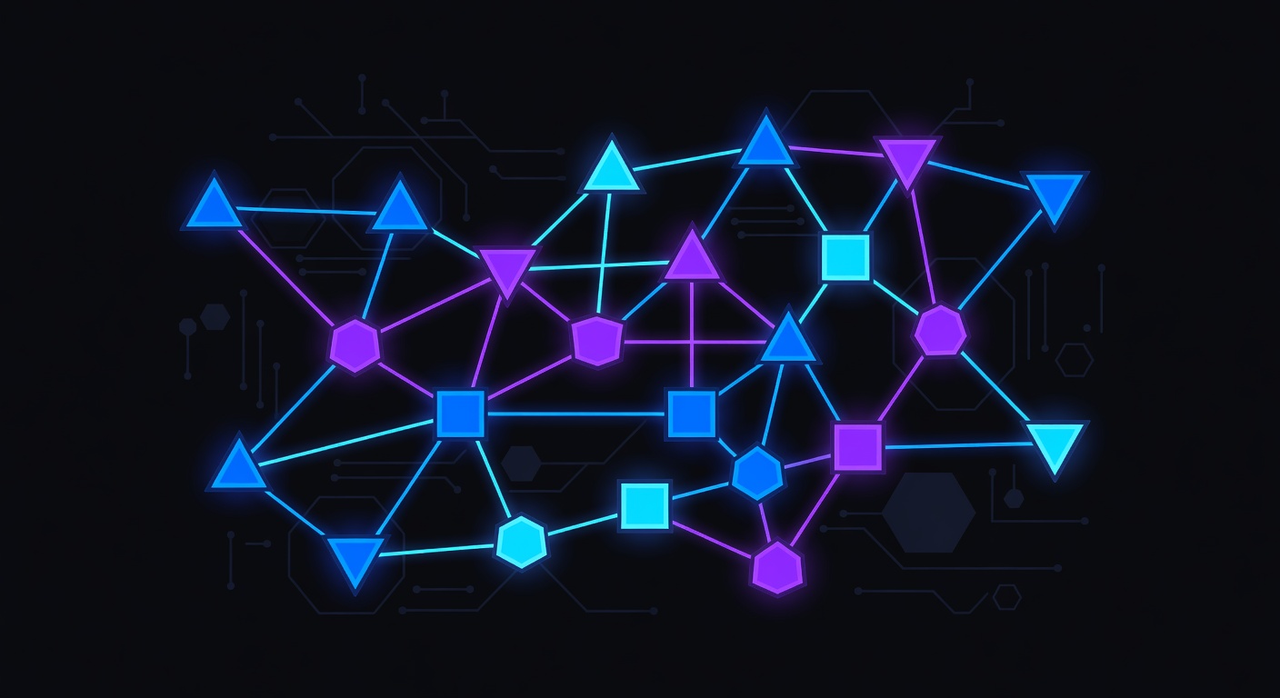 Abstract multi-agent collaboration with interconnected nodes