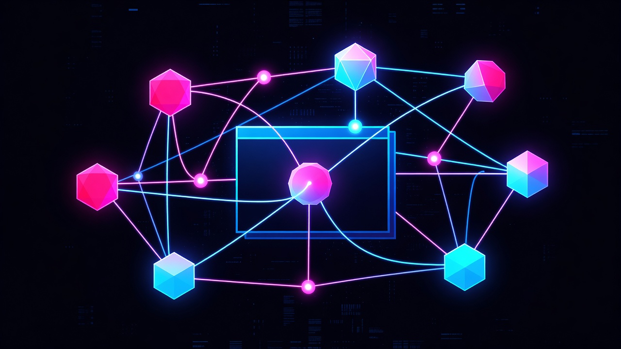 Abstract multi-agent collaboration scene