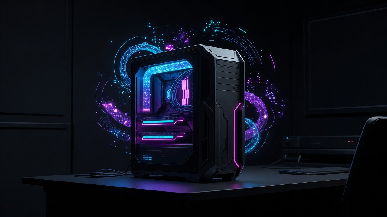 Deskside liquid-cooled AI workstation tower