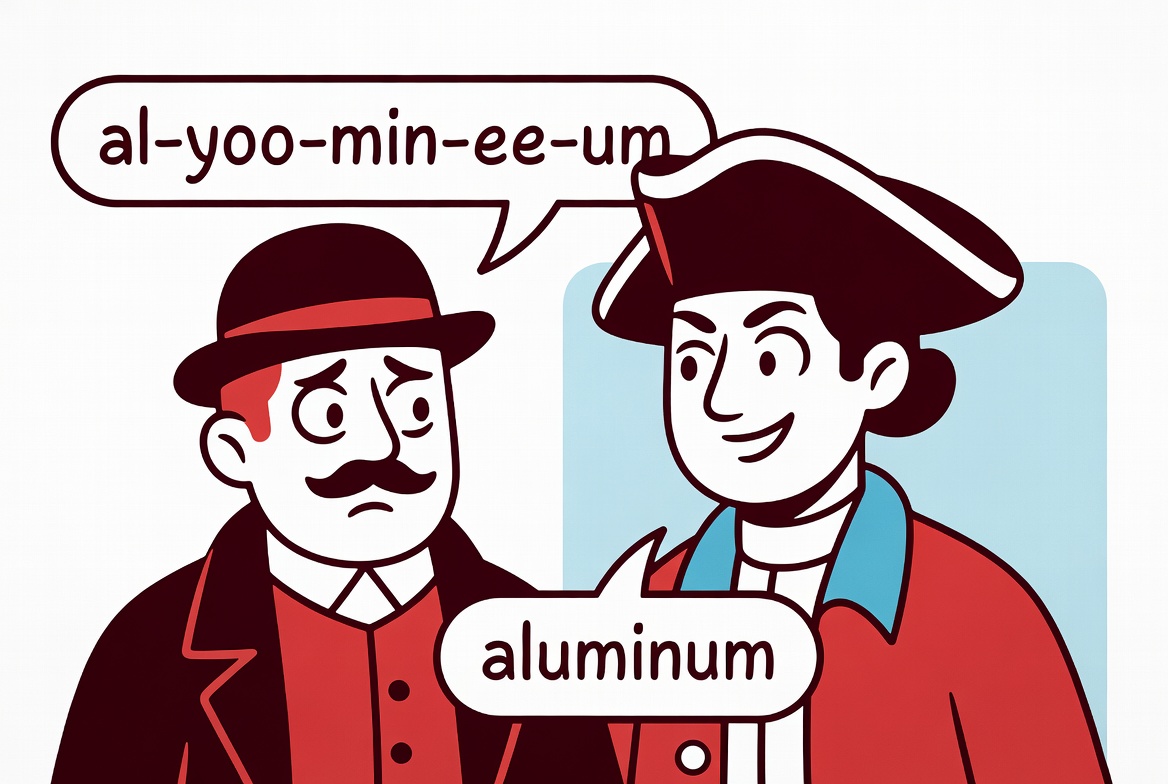 British vs American arguing over how to pronounce aluminum