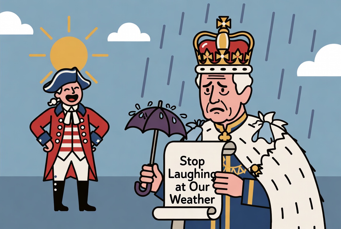 King Charles’ New Royal Decree: Please Stop Laughing at Our Weather (It’s Hurting Our Feelings)